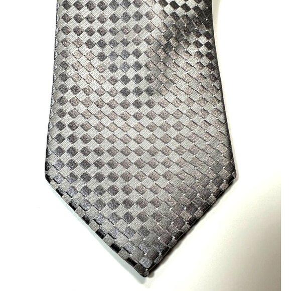 Donald J. Trump Signature Collection Gray Checkered Silk Tie - Picture 5 of 5